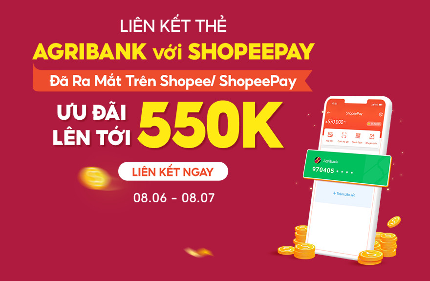 Từng bừng mua sắm với liên kết giữa thẻ Agribank và ví điện tử ShopeePay